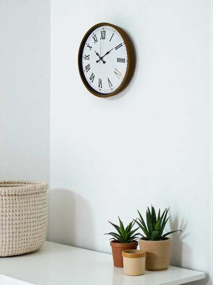 Zentime 36 Cm Kahverengi Dekoratif Duvar Saati