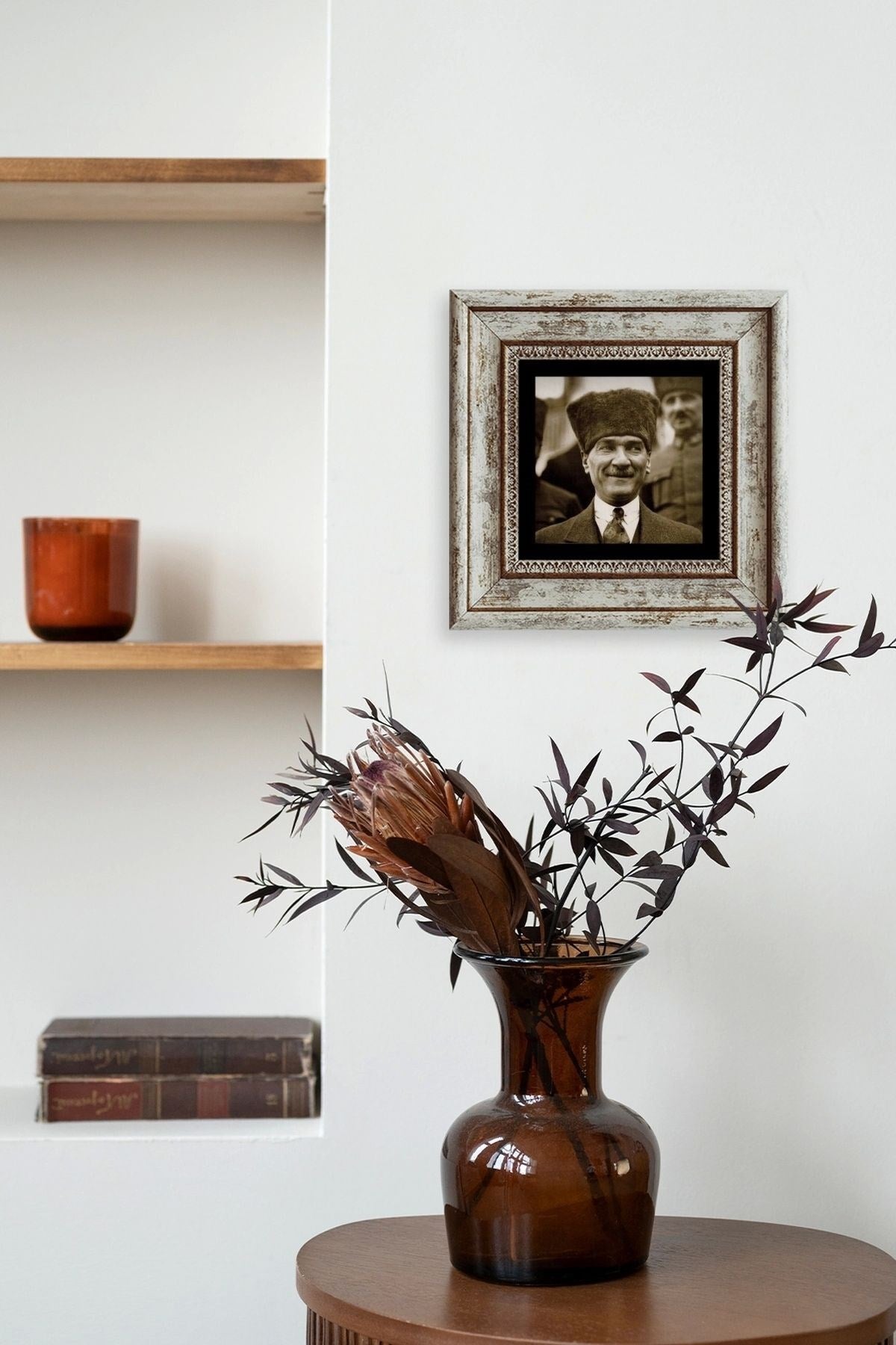 Atatürk Çerçeveli Taş Tablo 20 cm