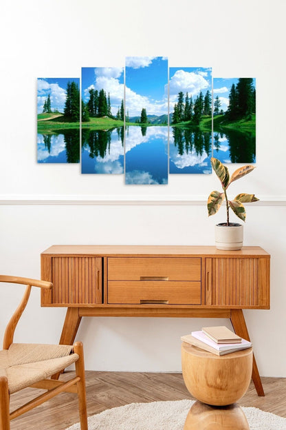 Manzara Doğa 5 Parçalı Mdf Tablo 60 x 100