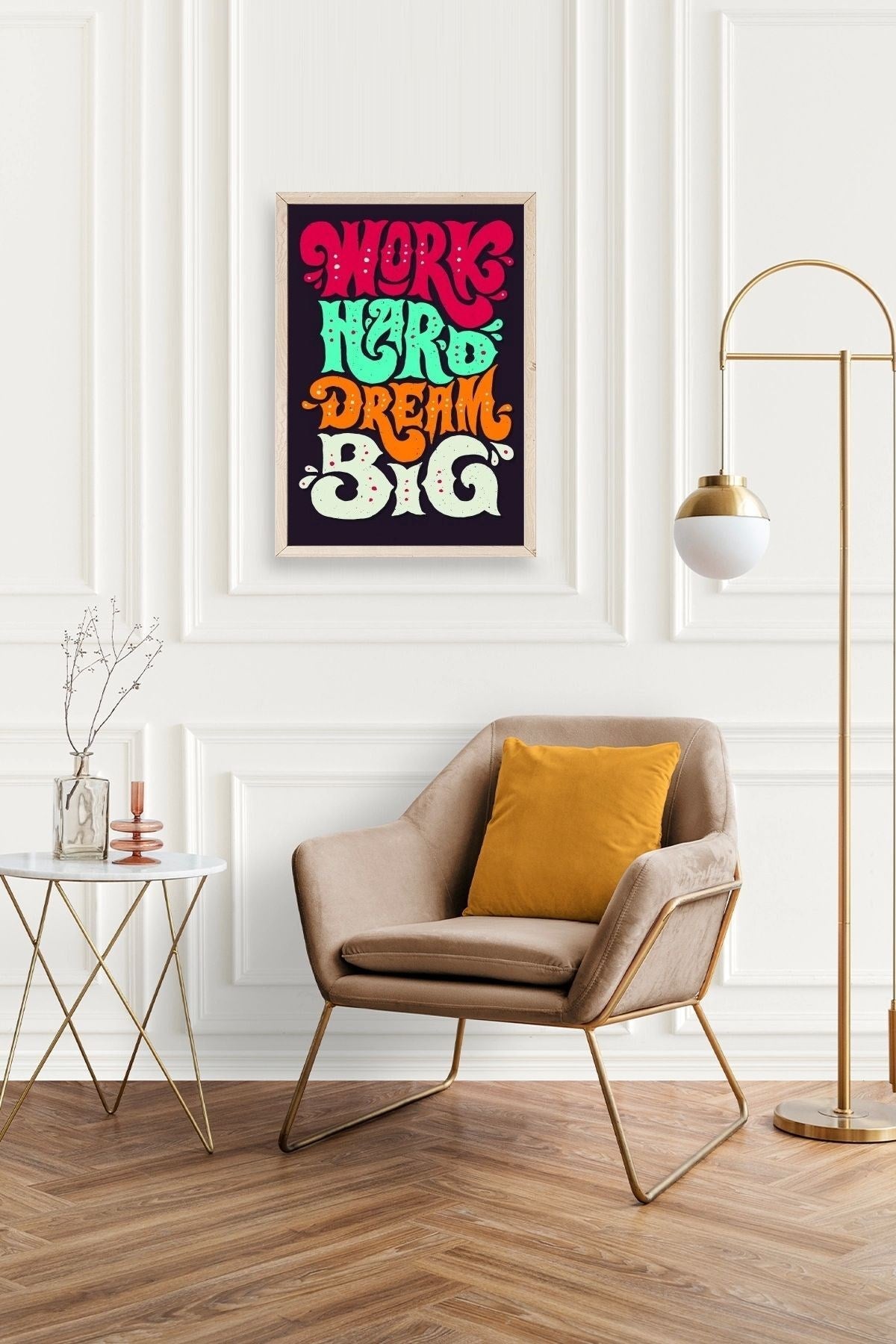 Motto Ahşap Çerçeveli Tablo 50 x 70