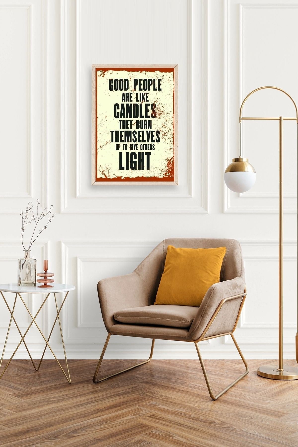 Motto Ahşap Çerçeveli Tablo 50 x 70