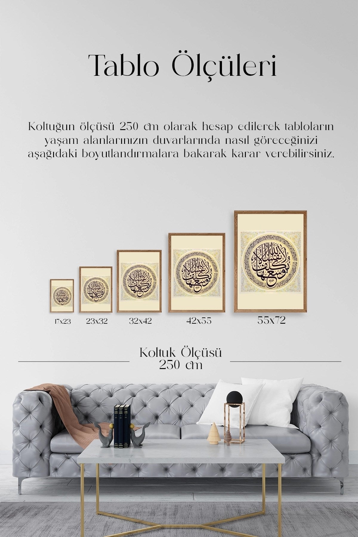 Hat Yazısı Ahşap Çerçeveli Tablo 30 x 42