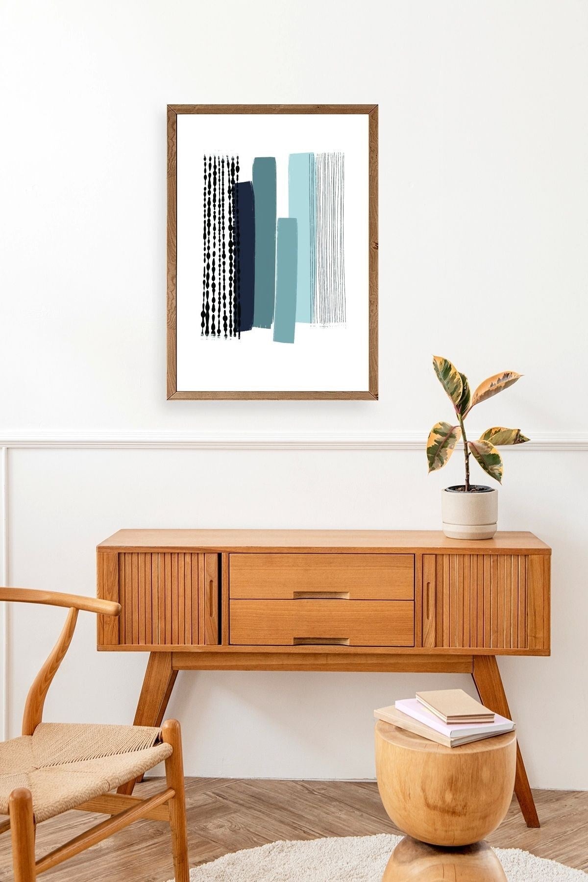 Modern Ahşap Çerçeveli Tablo 50 x 70