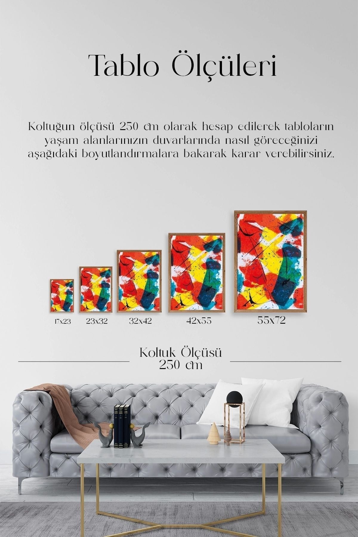 Mordern Ahşap Çerçeveli Tablo 17 x 23