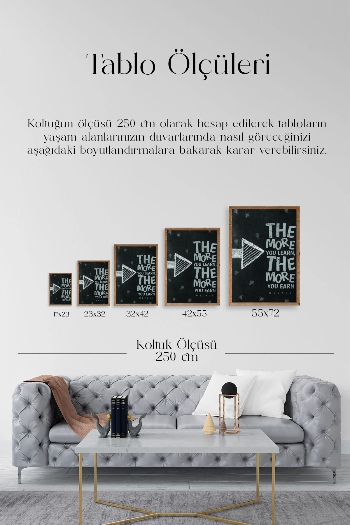 Motto Ahşap Çerçeveli Tablo 50 x 70