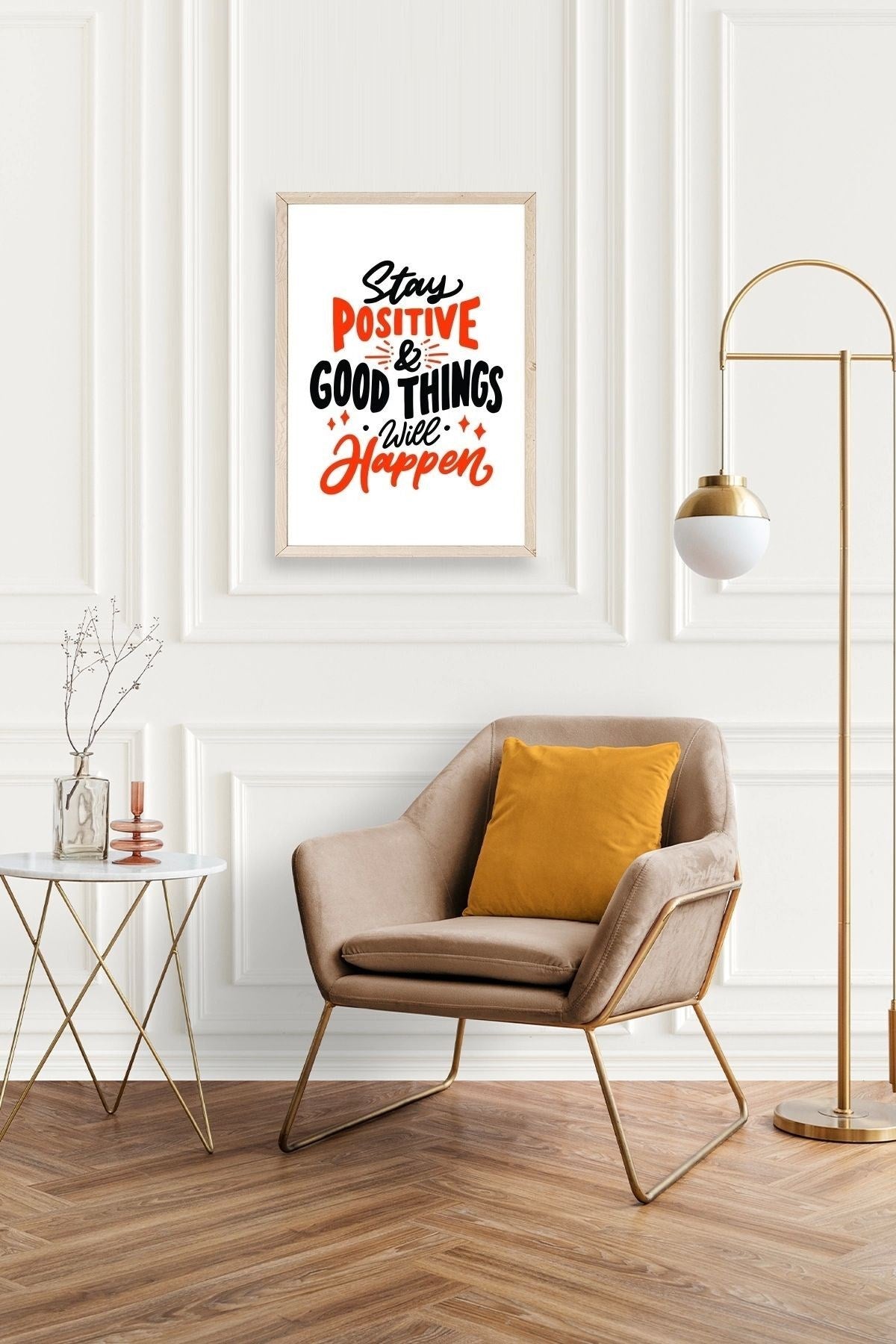 Motto Ahşap Çerçeveli Tablo 30 x 42