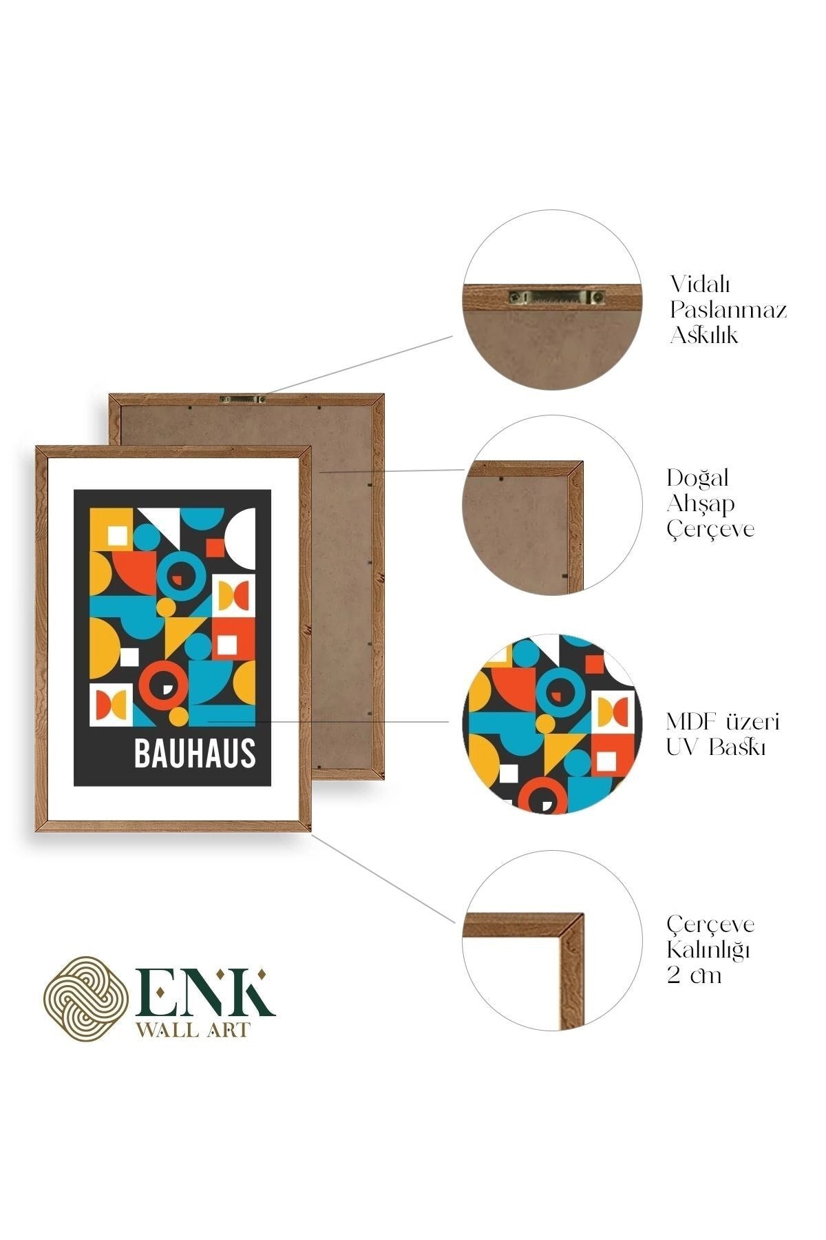 Modern Ahşap Çerçeveli Tablo 50 x 70