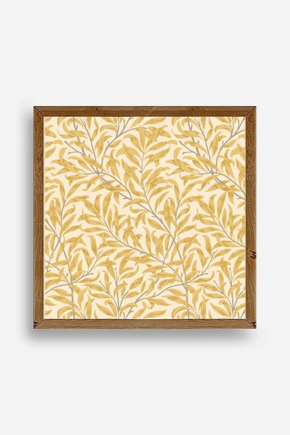 Yapraklar Ahşap Çerçeveli Tablo 50 x 50