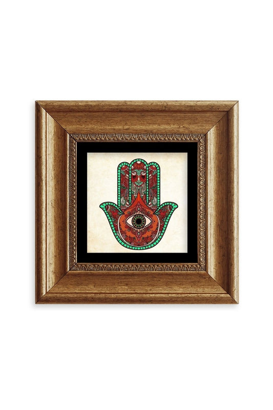 Fatma Ana Eli Çerçeveli Taş Tablo 20 cm