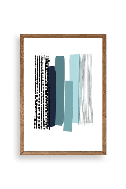 Modern Ahşap Çerçeveli Tablo 17 x 23