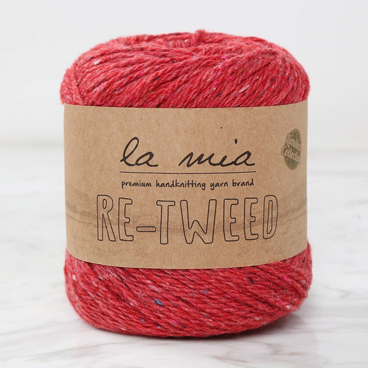 La Mia Re-Tweed Kırmızı Melanj El Örgü İpi - L165