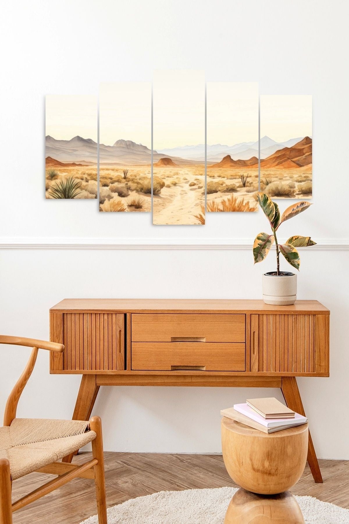 Manzara Doğa 5 Parçalı Mdf Tablo 60 x 100