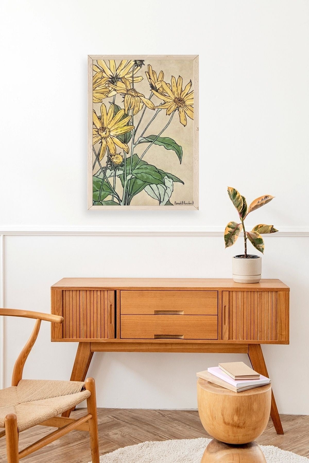 Hannah Borger Ahşap Çerçeveli Tablo 50 x 70