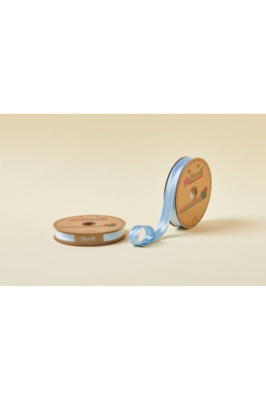 Biye Saten Katlı 069 Koyu Mavi 2 cm 25 Metre %100 Polyester