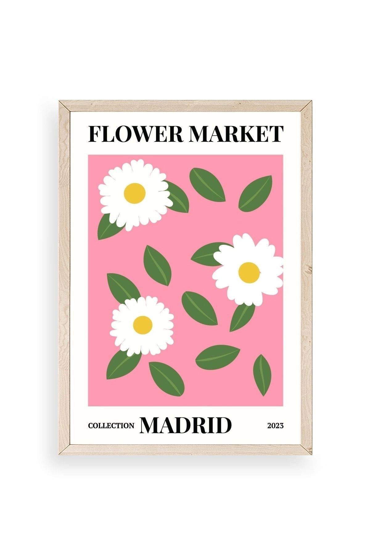 Çiçek Ahşap Çerçeveli Tablo 17 x 23