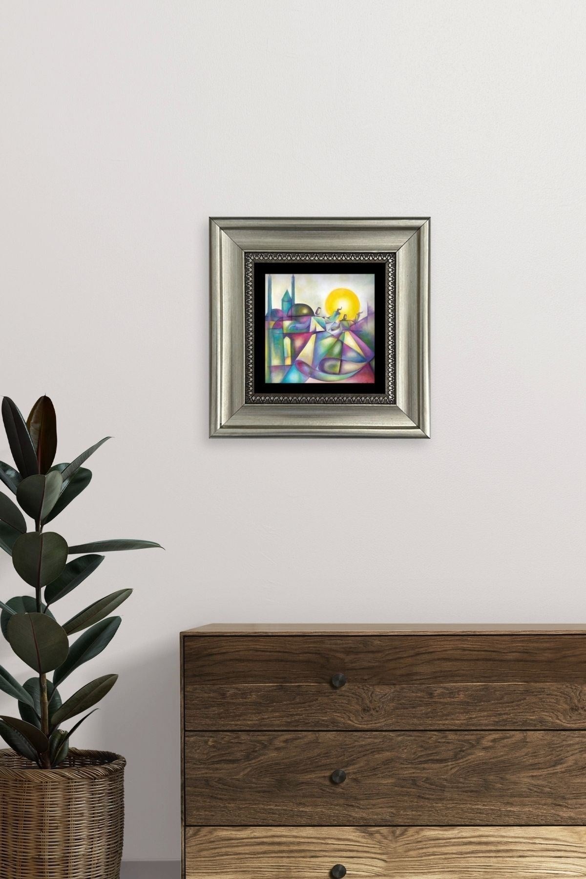 Mevlana Mevlevi Çerçeveli Taş Tablo 20 cm