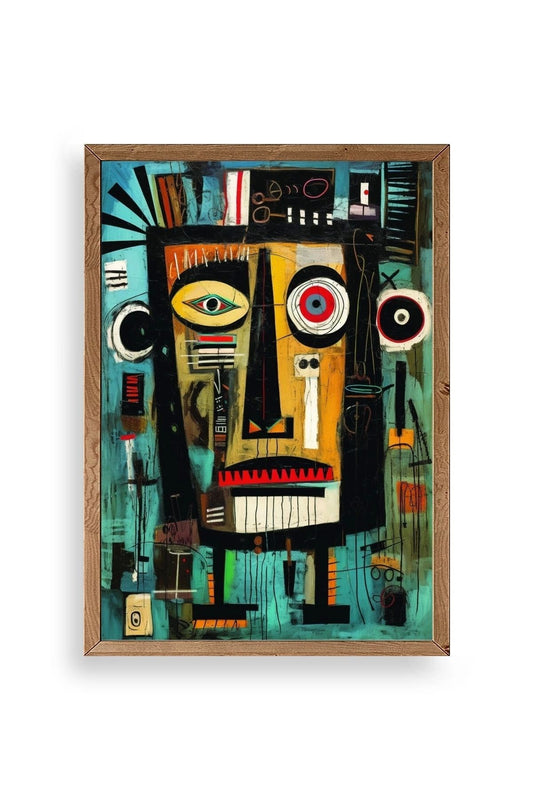 Soyut Ahşap Çerçeveli Tablo 23 x 30