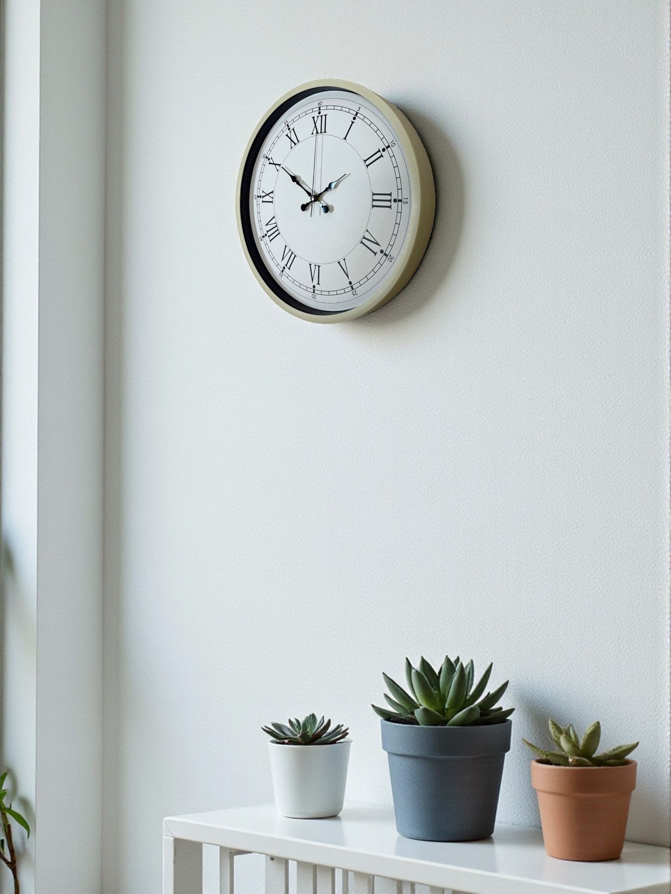 Zentime 36 Cm Krem Dekoratif Duvar Saati