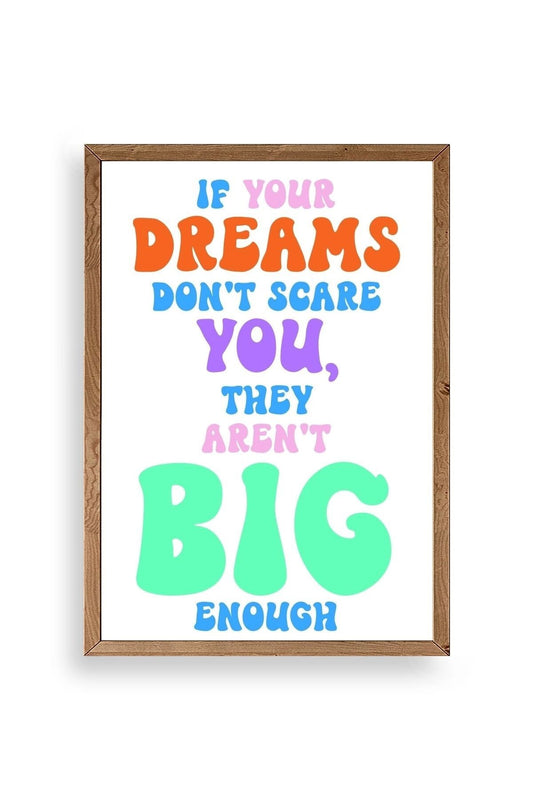 Motto Ahşap Çerçeveli Tablo 17 x 23