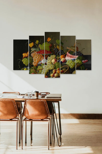 Meyveler 5 Parçalı Mdf Tablo 60 x 100