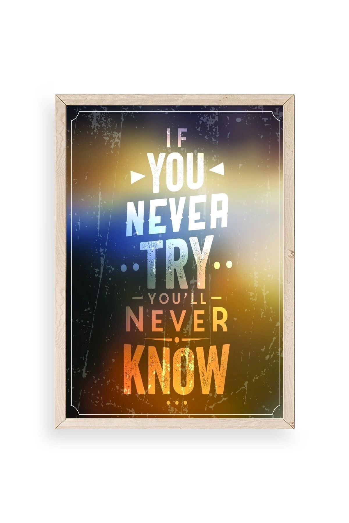 Motto Ahşap Çerçeveli Tablo 17 x 23