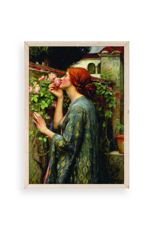 Kadın Ahşap Çerçeveli Tablo 50 x 70