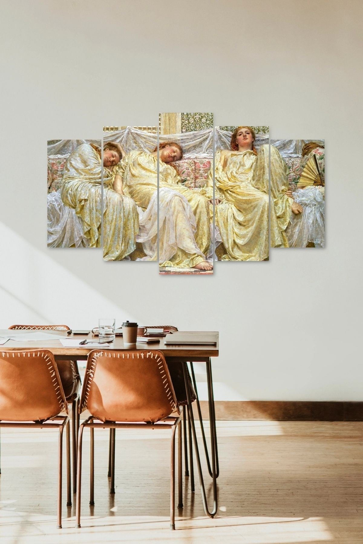 Yorulan Kadınlar 5 Parçalı Mdf Tablo 60 x 100