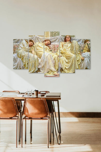 Yorulan Kadınlar 5 Parçalı Mdf Tablo 60 x 100