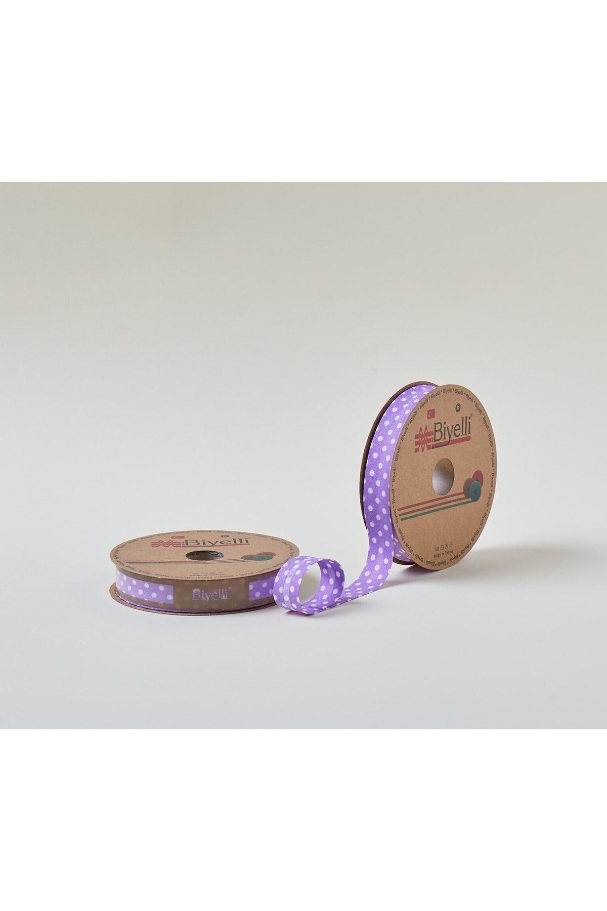 Biye Büyük Puanlı Katlı A18 Mor 2 cm 25 Metre %65 Koton %35 Polyester