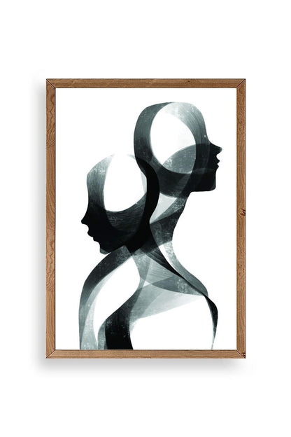 Soyut Ahşap Çerçeveli Tablo 17 x 23