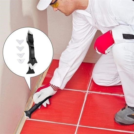 BUFFER®  3 ü 1 Arada Fayans Derz Silikon Kazıyıcı Sıyırıcı Ve Uygulayıcı Aparat