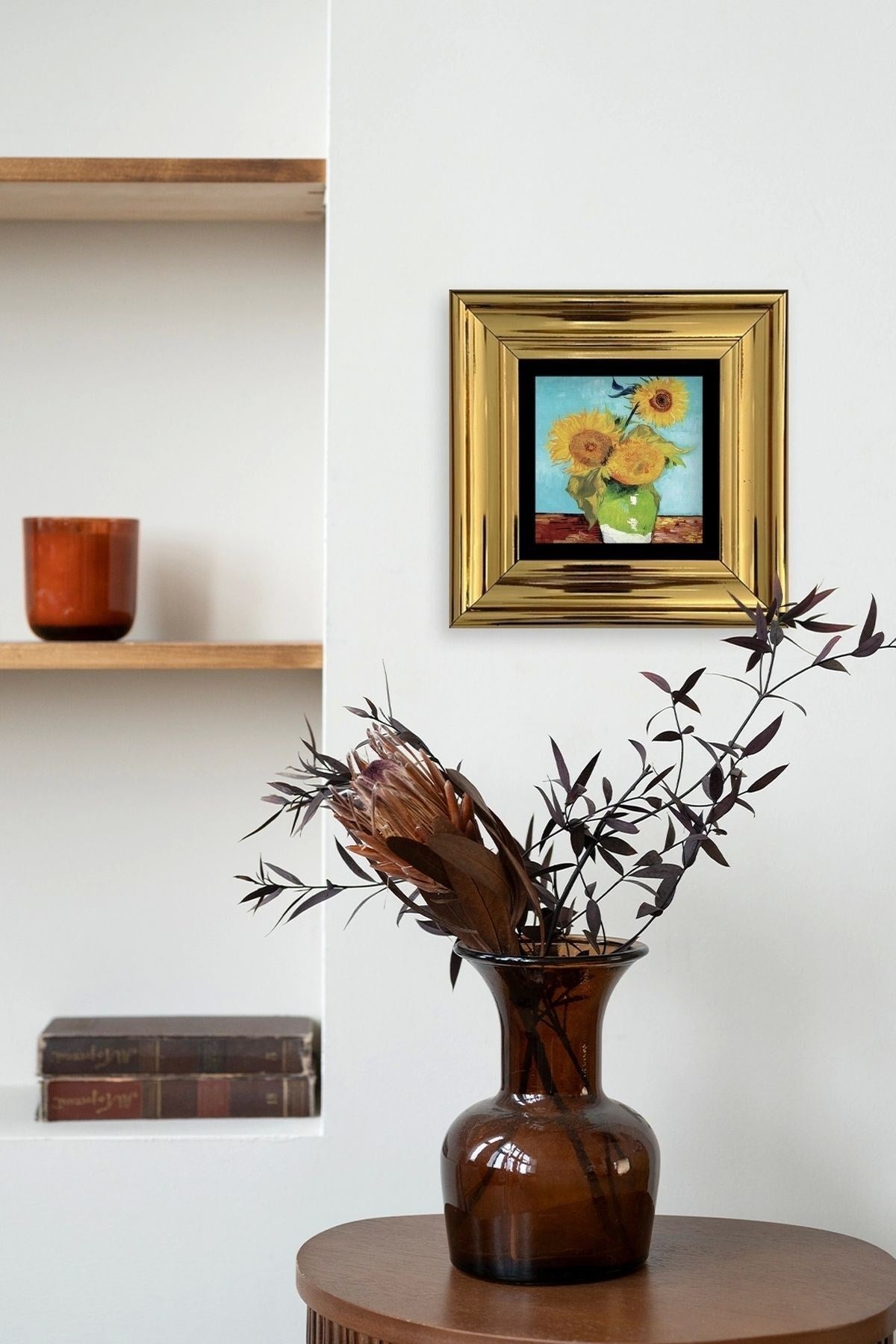 Van Gogh Çerçeveli Taş Tablo 20 cm