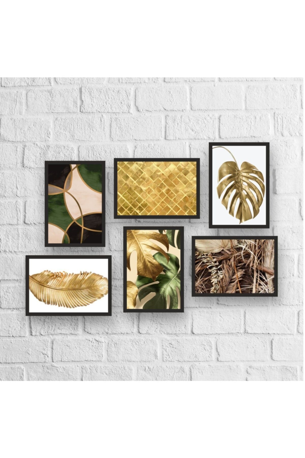 6 Parça Çerçeve Görünümlü Mdf Tablo Seti 148 x 206