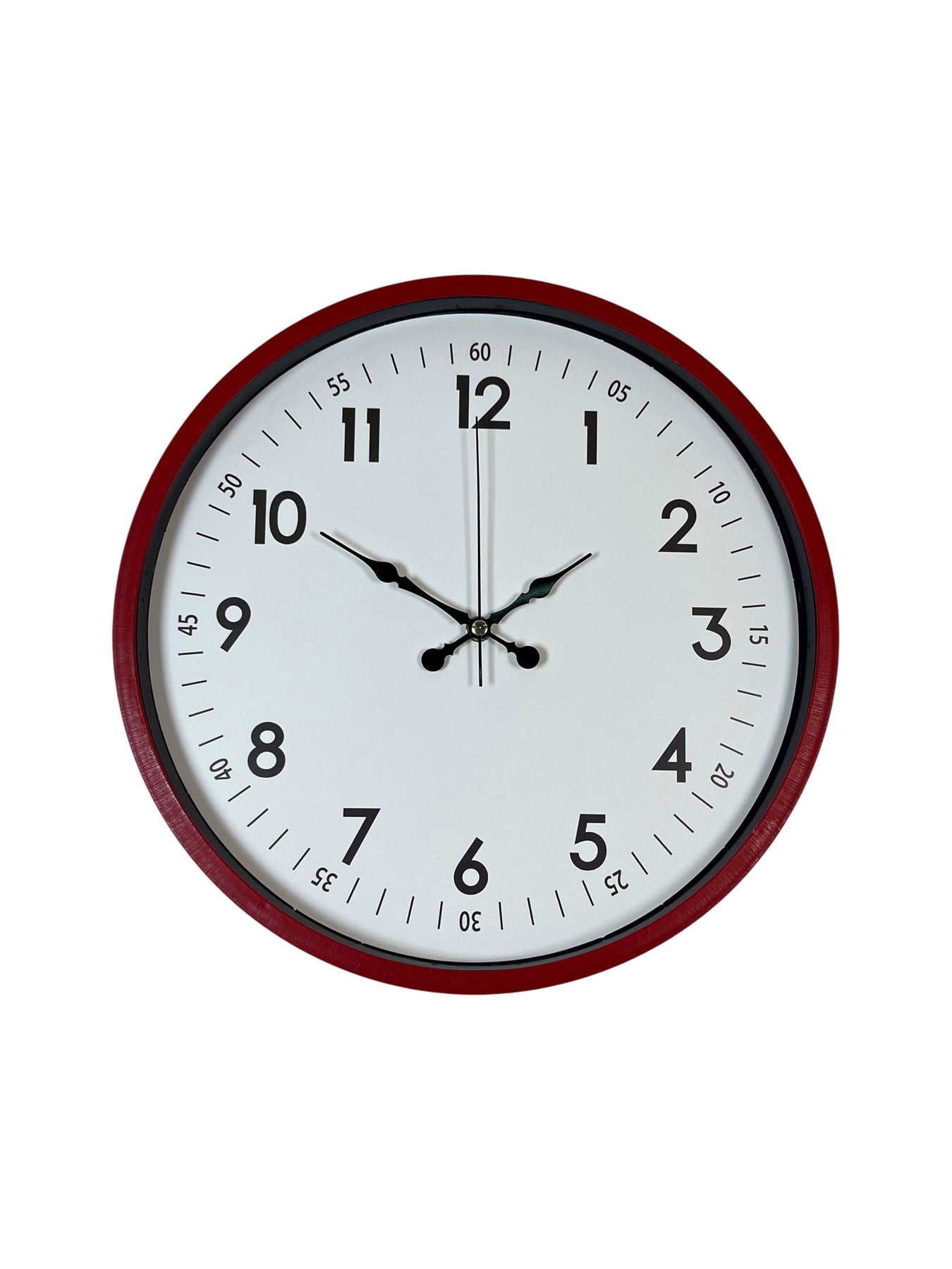 Zentime 36 Cm Kırmızı Dekoratif Duvar Saati