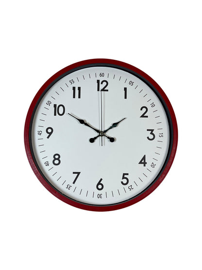 Zentime 36 Cm Kırmızı Dekoratif Duvar Saati