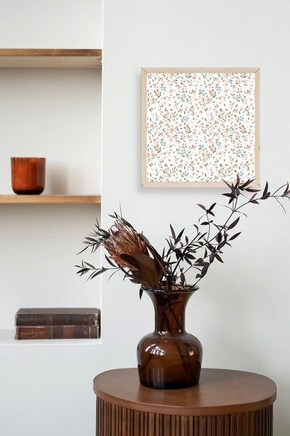 Çiçek Ahşap Çerçeveli Tablo 23 x 23