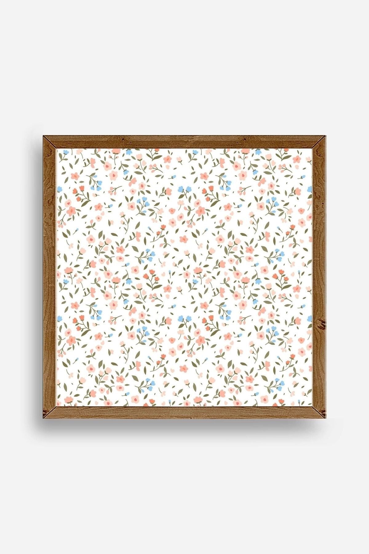 Çiçek Ahşap Çerçeveli Tablo 23 x 23