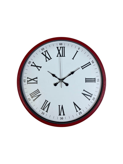 Zentime 36 Cm Kırmızı Dekoratif Duvar Saati