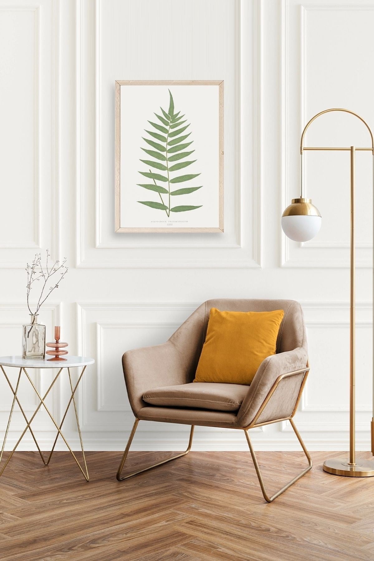 Polypodium Franxinifolium Ahşap Çerçeveli Tablo 17 x 23