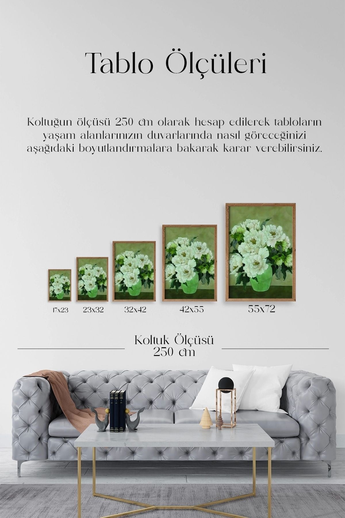 Çiçekler Ahşap Çerçeveli Tablo 23 x 30