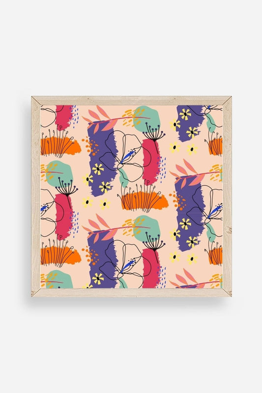 Modern Ahşap Çerçeveli Tablo 50 x 50