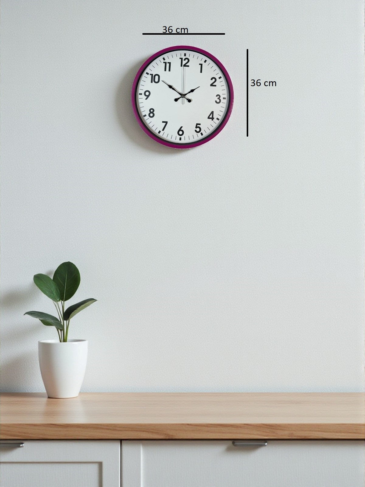 Zentime 36 Cm Pembe Dekoratif Duvar Saati