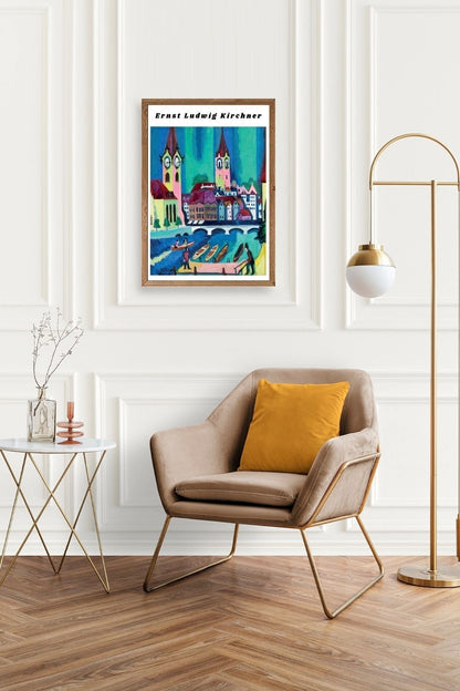 Ernst Ludwig Kirchner Ahşap Çerçeveli Tablo 50 x 70