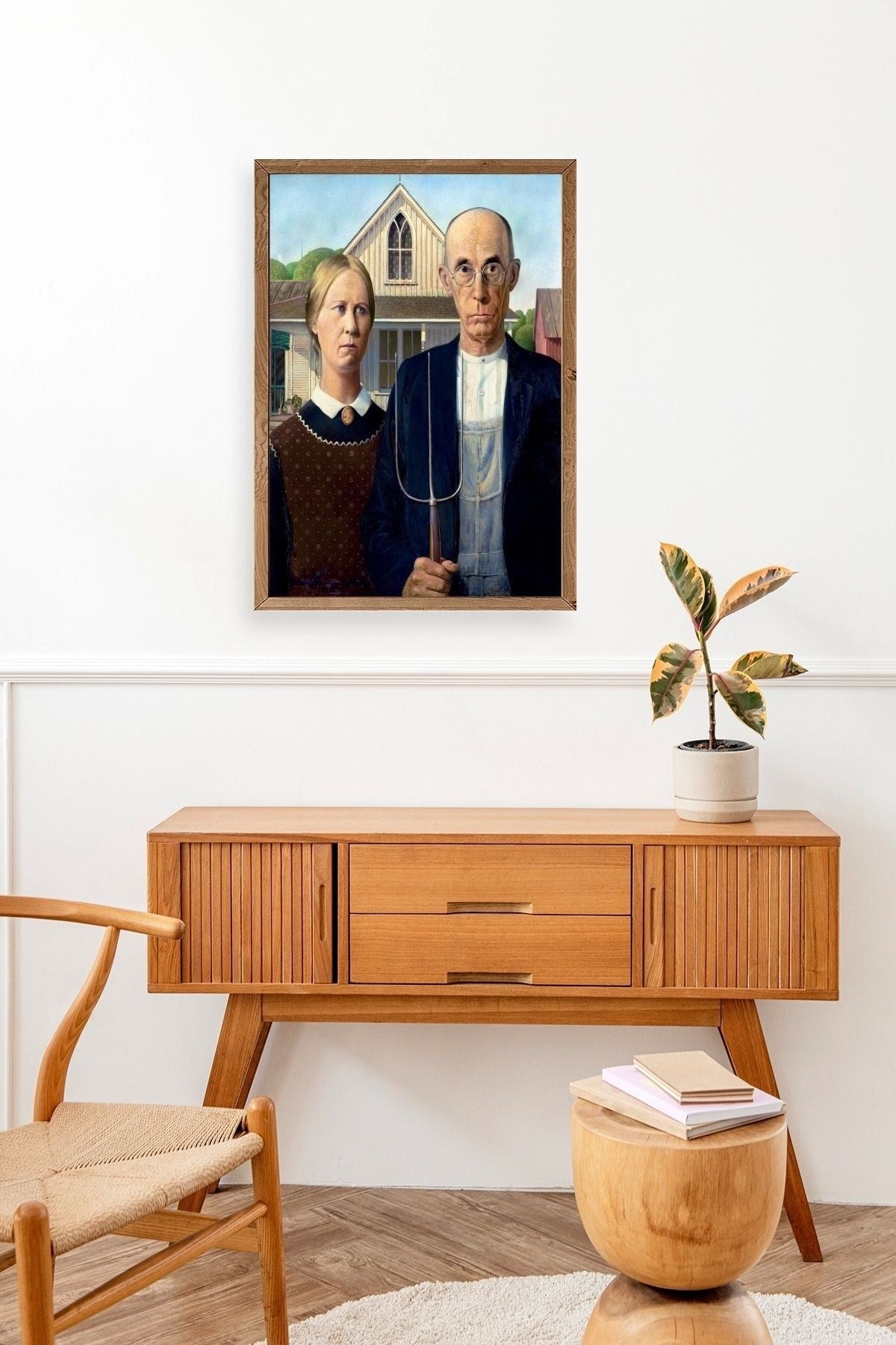 Lotus Water Lily Ahşap Çerçeveli Tablo 17 x 23