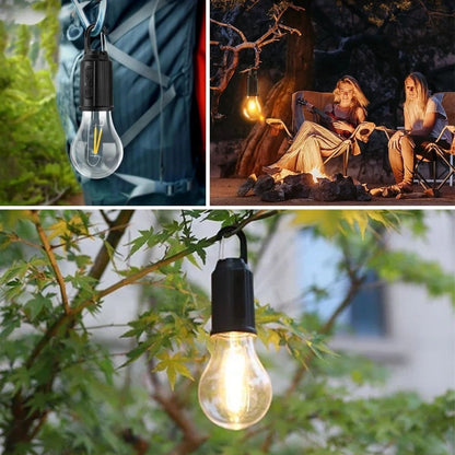 BUFFER® Şarj Olabilen 3 Farklı Mod LED'li Kendiliğinden Asma Kancalı Kamp,Dış Cephe Lambası