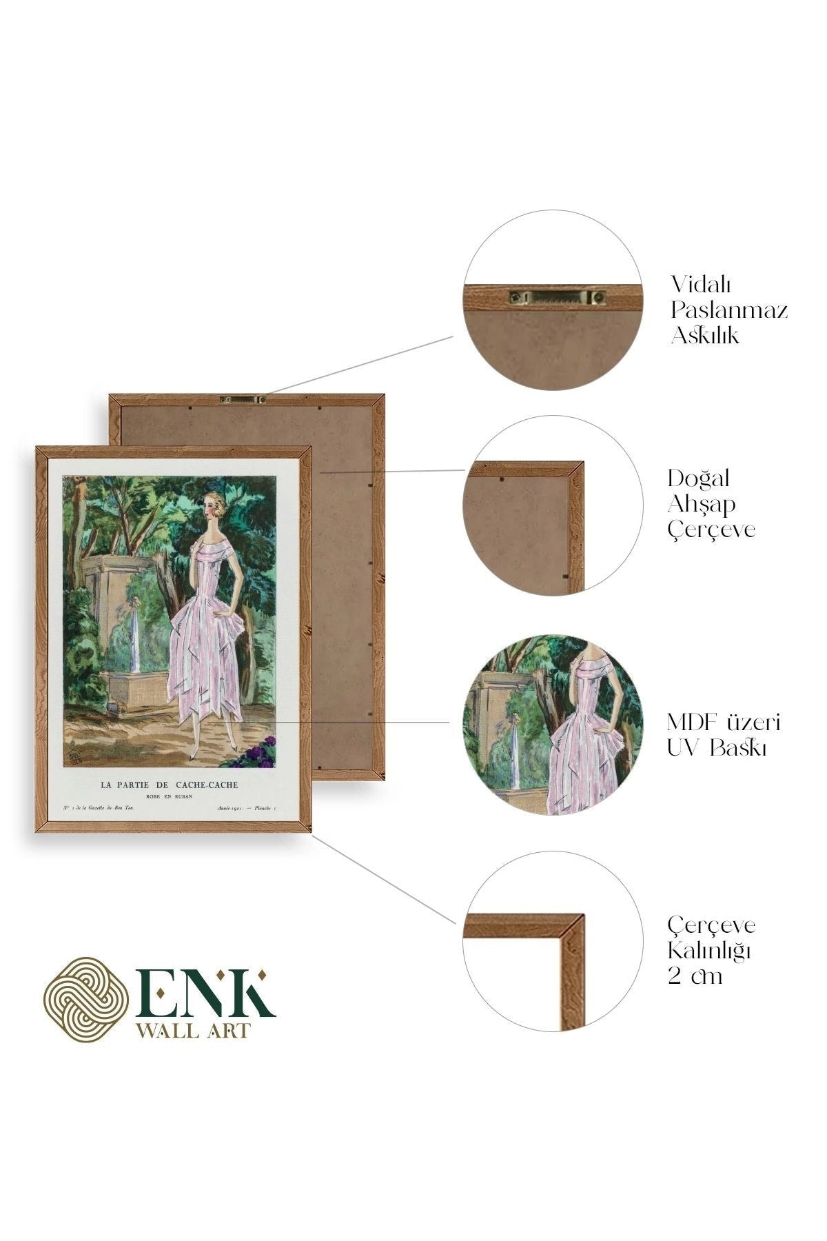 Bon Ton Gazetesi Ahşap Çerçeveli Tablo 17 x 23