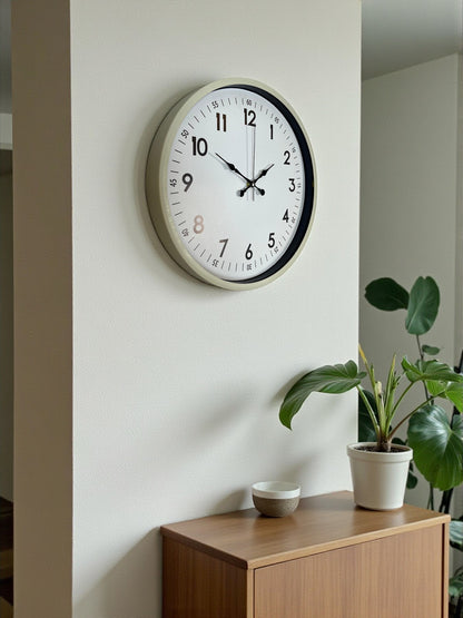 Zentime 36 Cm Krem Dekoratif Duvar Saati