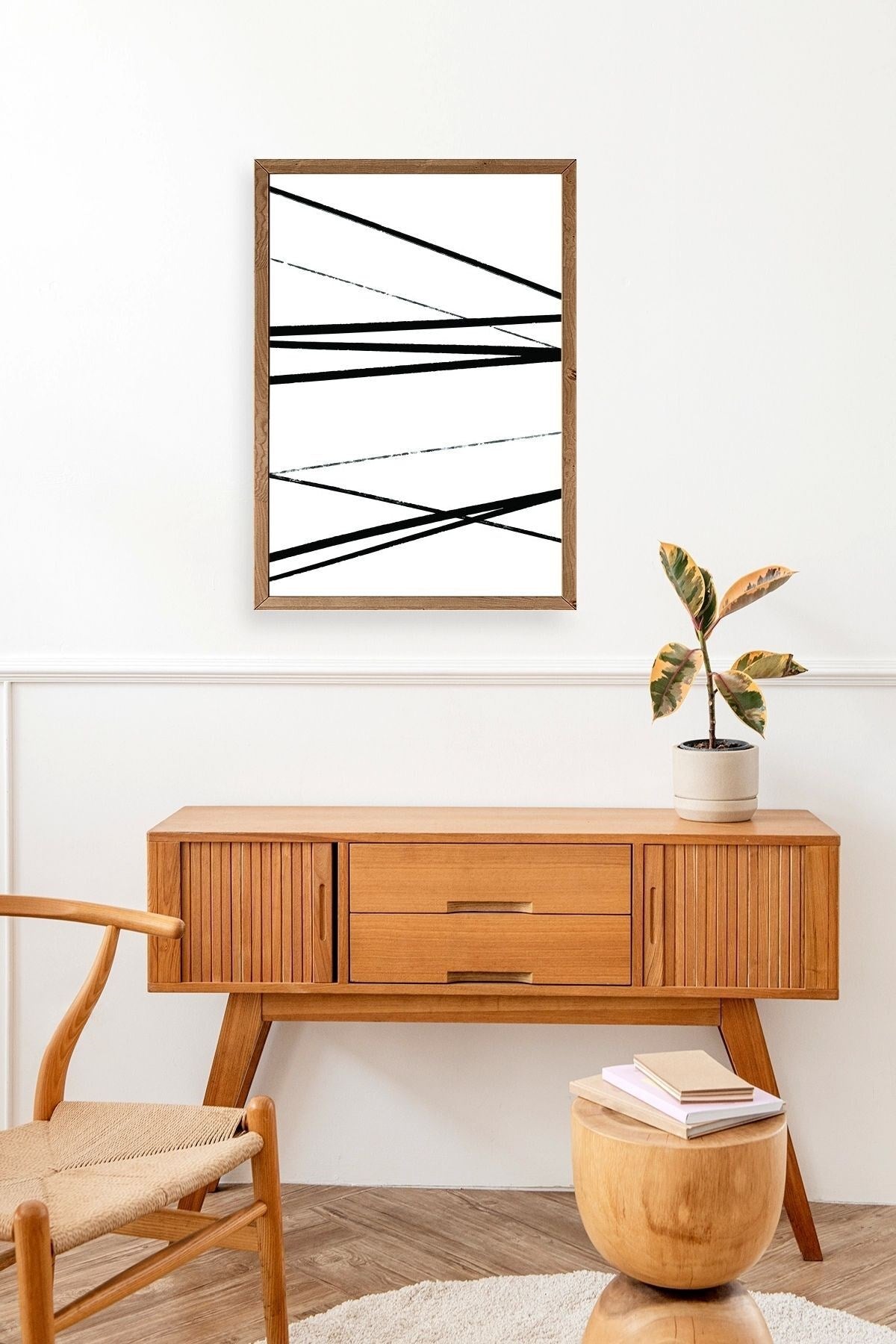 Modern Ahşap Çerçeveli Tablo 23 x 30