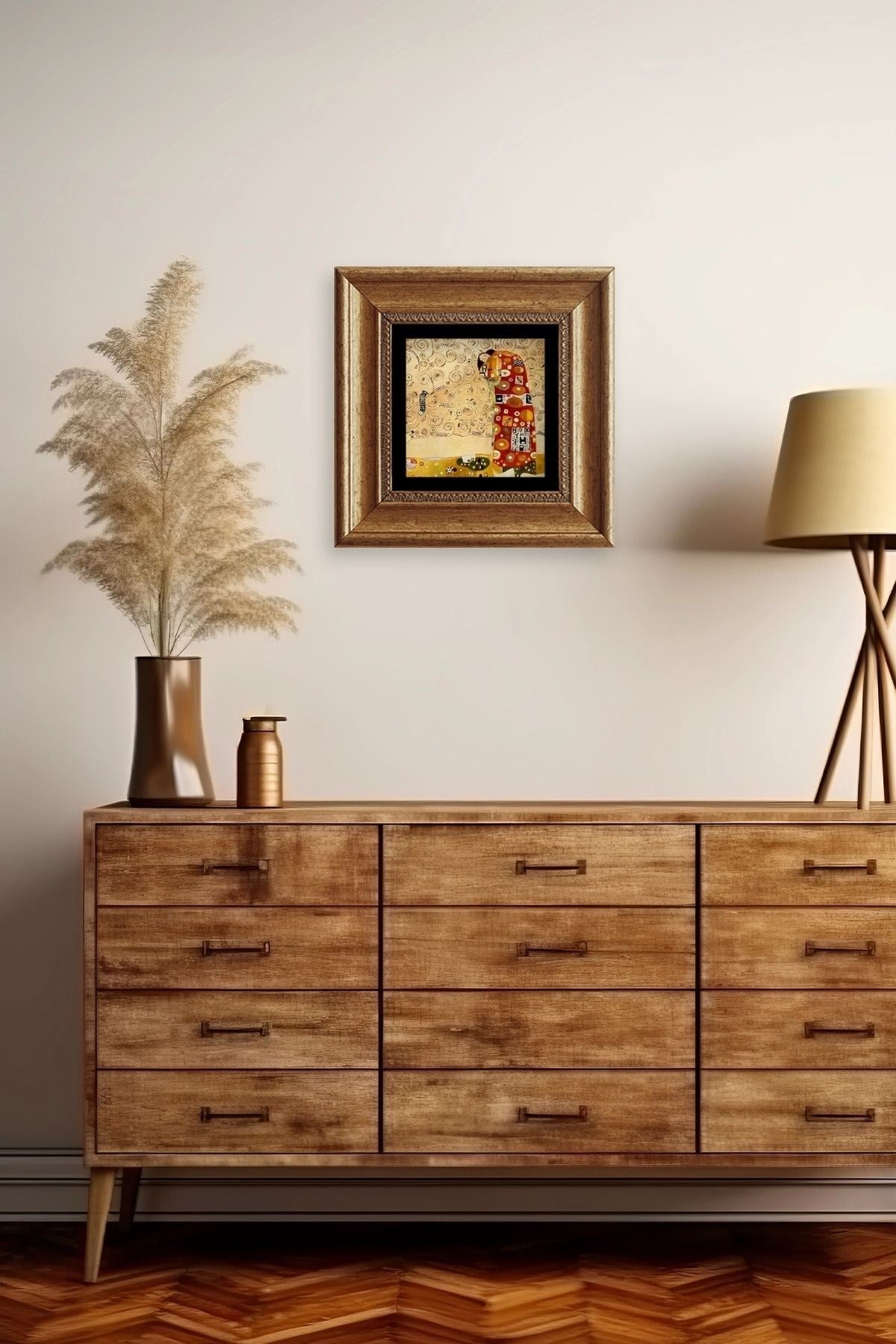 Gustav Klimpt Çerçeveli Taş Tablo 20 cm