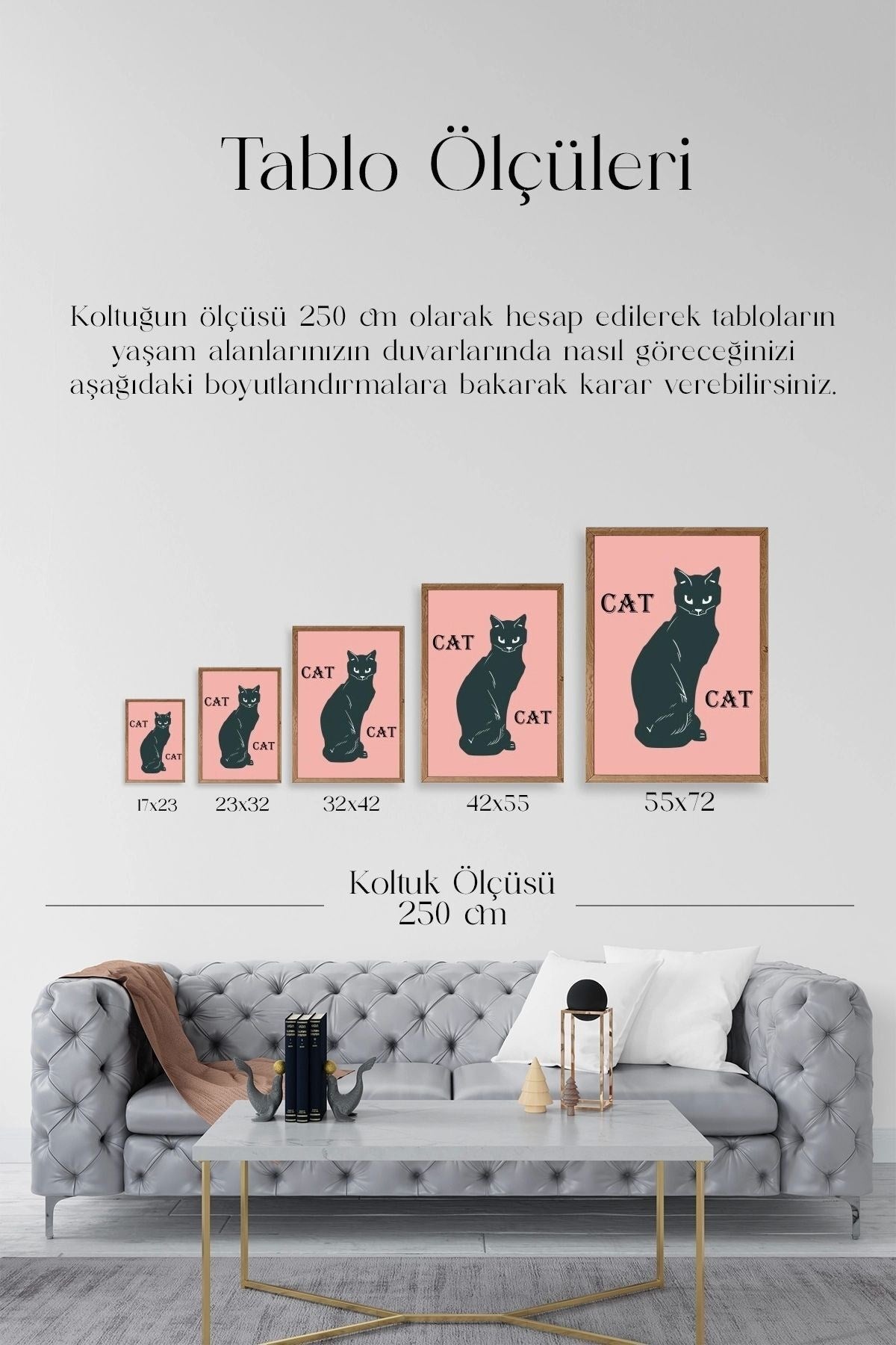 Cat Ahşap Çerçeveli Tablo 30 x 42